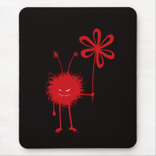 Alfombrilla De Ratón Mousepad malvado del insecto de la flor