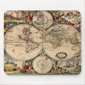 Alfombrilla De Ratón Mousepad, mapa de antigüedades de Justus Danckerts