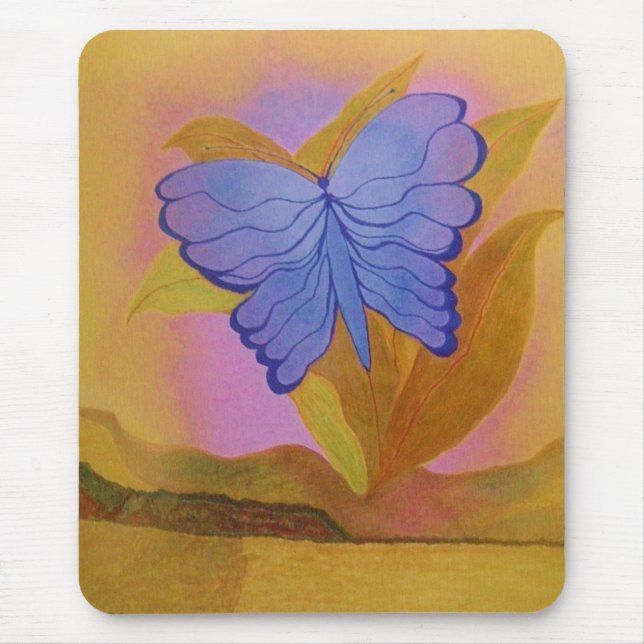ALFOMBRILLA DE RATÓN MOUSEPAD, MARIPOSA AZUL (Frente)