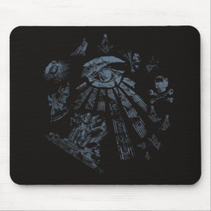 Alfombrilla De Ratón Mousepad Masonic Fantasy Blue