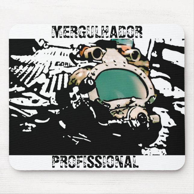 Alfombrilla De Ratón MousePad mergulhador profissional stilized (Frente)