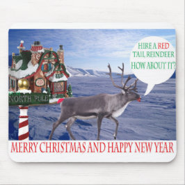 Alfombrilla De Ratón mousepad. merrychristmas feliz año nuevo. reno