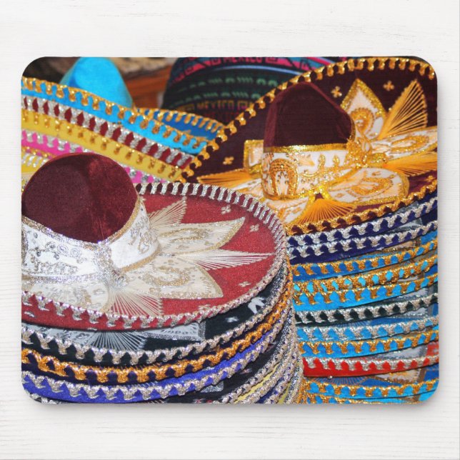 Alfombrilla De Ratón mousepad mexicano de los sombreros (Frente)