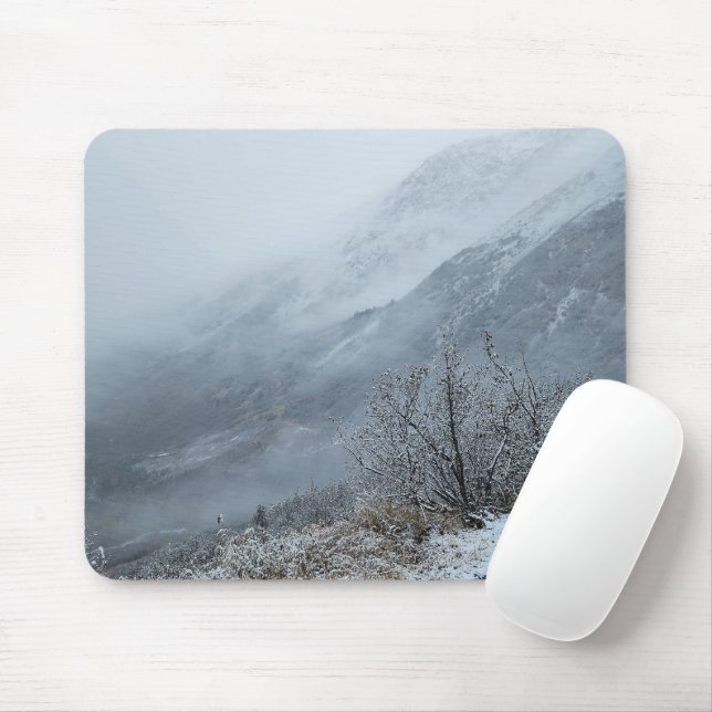 Alfombrilla De Ratón Mousepad Misty Winter Mountain Valley (Con ratón)