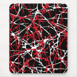 Alfombrilla De Ratón Mousepad moderno, extracto, negro, rojo, blanco