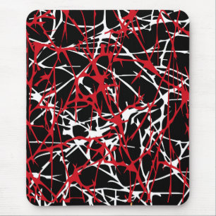 Alfombrilla De Ratón Mousepad moderno, extracto, negro, rojo, blanco