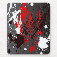 Mousepad moderno, extracto, negro, rojo, gris,