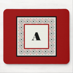 Alfombrilla De Ratón Mousepad moderno Personalizado de blanco y vino ne