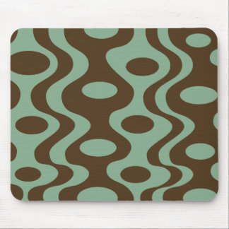 Alfombrilla De Ratón Mousepad moderno retro - verde y Brown