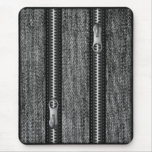 Alfombrilla De Ratón Mousepad moderno, yeans negros con cremallera