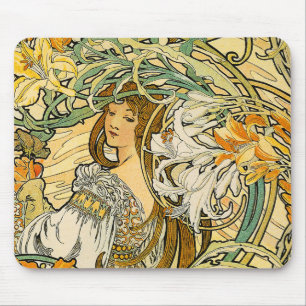 Alfombrilla De Ratón Mousepad: Mucha - lengua de flores