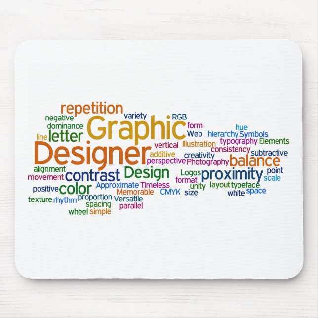 Alfombrilla De Ratón Mousepad multicolor blanco (Frente)