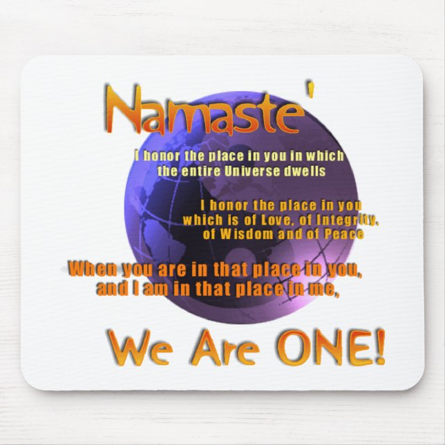 Alfombrilla De Ratón Mousepad - Namaste (Frente)