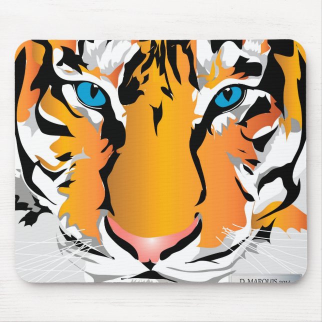 ALFOMBRILLA DE RATÓN MOUSEPAD NARANJA TIGER (Frente)