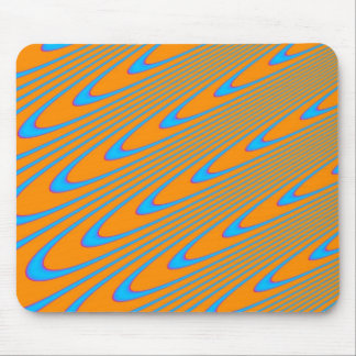 Alfombrilla De Ratón Mousepad naranja y Swirl Azul