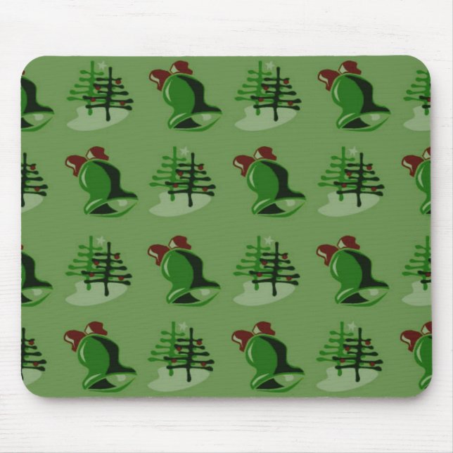 Alfombrilla De Ratón Mousepad, Navidades verdes (Frente)