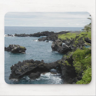 Alfombrilla De Ratón Mousepad negro del hawaiian de la roca