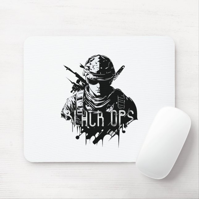 Alfombrilla De Ratón Mousepad negro y blanco para los opps (Con ratón)