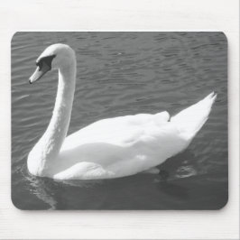 Alfombrilla De Ratón Mousepad o Mousemat - Swan en blanco y negro