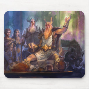 Alfombrilla De Ratón Mousepad - Odin y Einherjars