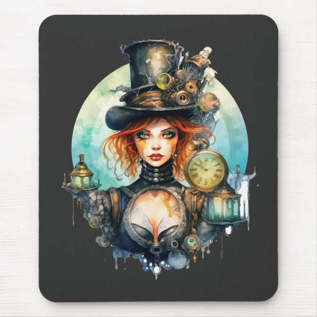 Alfombrilla De Ratón Mousepad Olhar do Tempo Steampunk (Frente)