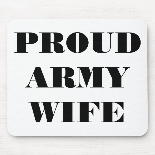 Alfombrilla De Ratón Mousepad Orgullo de la Esposa del Ejército (Frente)