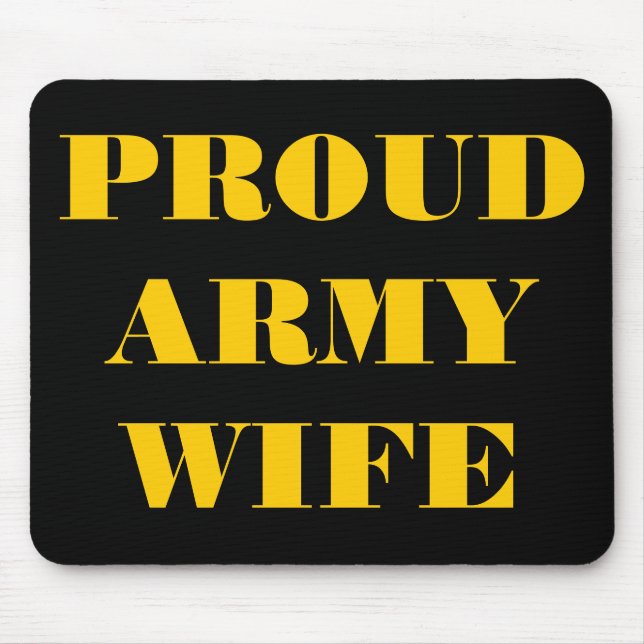 Alfombrilla De Ratón Mousepad Orgullo de la Esposa del Ejército (Frente)