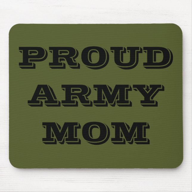 Alfombrilla De Ratón Mousepad Orgullo: Mamá del Ejército (Frente)