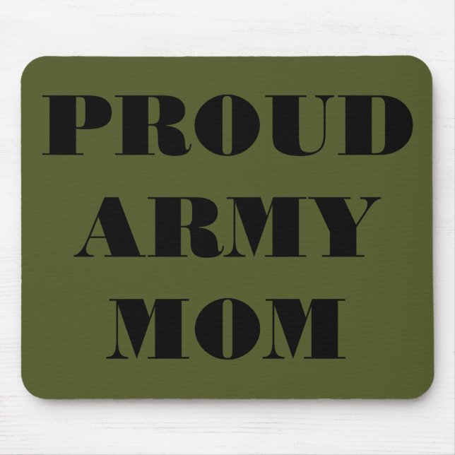 Alfombrilla De Ratón Mousepad Orgullo: Mamá del Ejército (Frente)