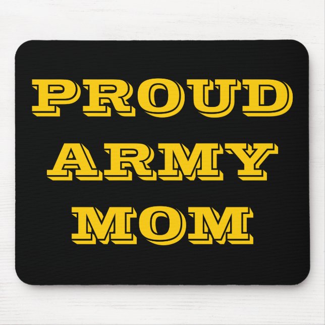Alfombrilla De Ratón Mousepad Orgullo: Mamá del Ejército (Frente)