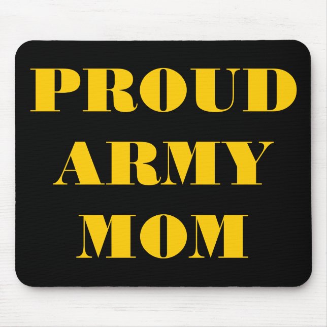 Alfombrilla De Ratón Mousepad Orgullo: Mamá del Ejército (Frente)