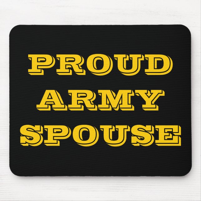 Alfombrilla De Ratón Mousepad Orgullosa Esposa del Ejército (Frente)