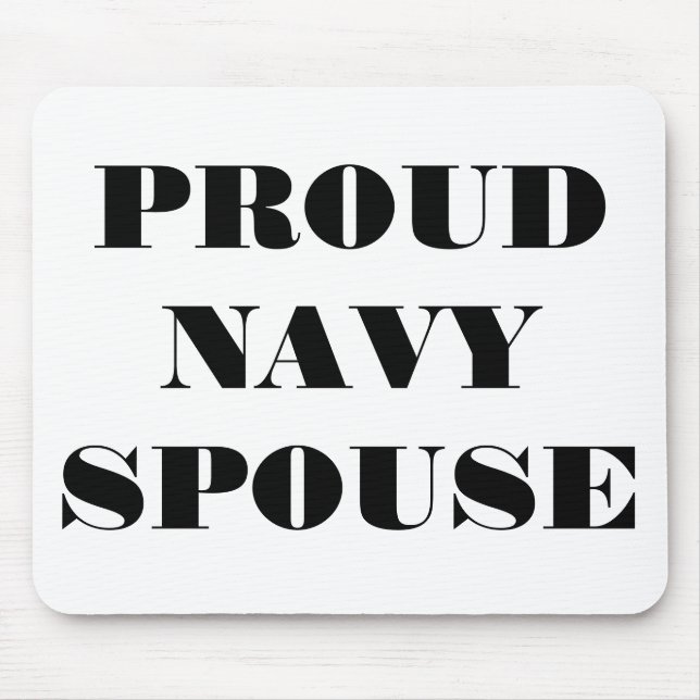 Alfombrilla De Ratón Mousepad Orgulloso Esposo de la Armada (Frente)