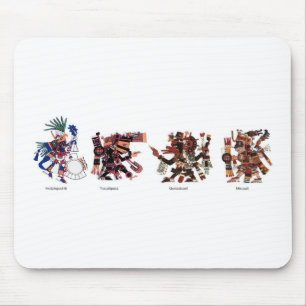 Alfombrilla De Ratón Mousepad: Panteón azteca