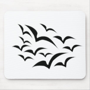 Alfombrilla De Ratón Mousepad para niños con nubes de murciélago negro