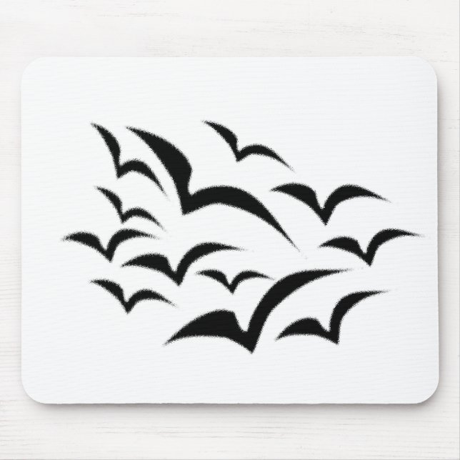 Alfombrilla De Ratón Mousepad para niños con nubes de murciélago negro (Frente)