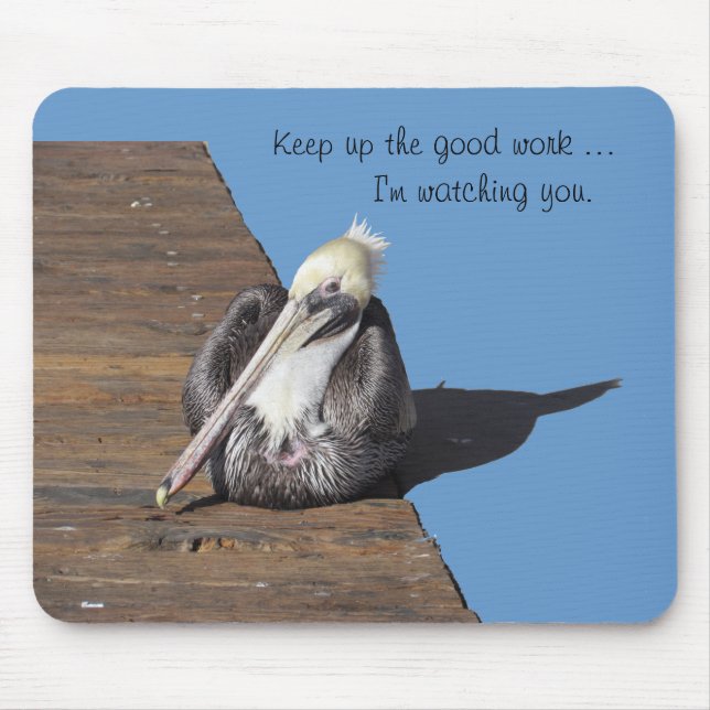 Alfombrilla De Ratón Mousepad - Pelican on Pier (Frente)