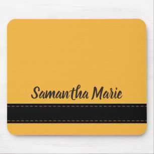 Alfombrilla De Ratón Mousepad personalizado amarillo mostaza y negro