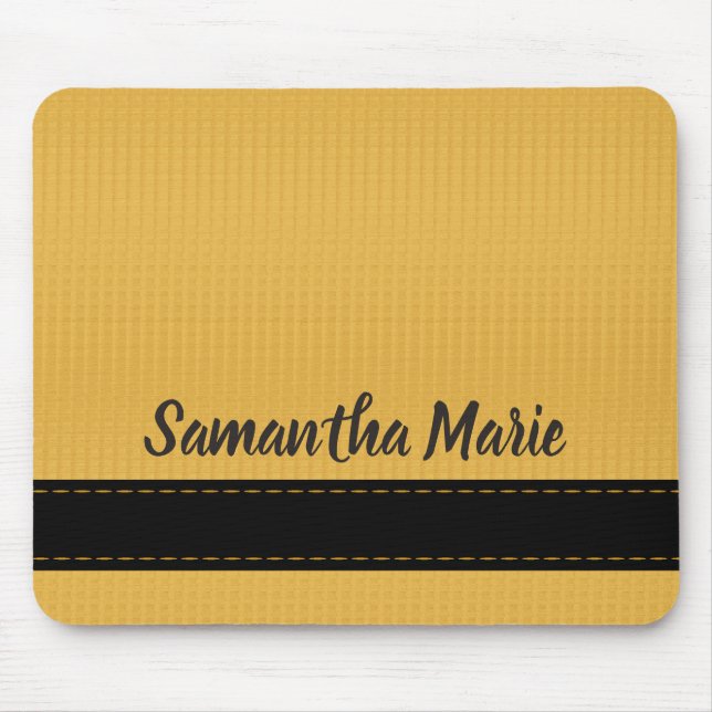 Alfombrilla De Ratón Mousepad personalizado amarillo mostaza y negro (Frente)