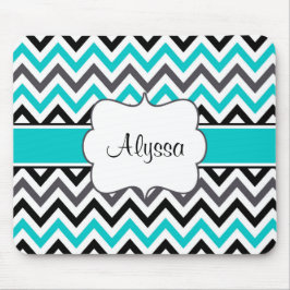 Alfombrilla De Ratón Mousepad personalizado Chevron gris verde azulado