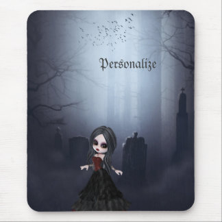 Alfombrilla De Ratón Mousepad personalizado. Chica lindo del gótico en
