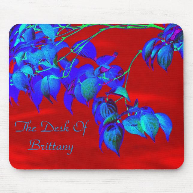 Alfombrilla De Ratón MousePad personalizado de hojas azules del cielo r (Frente)