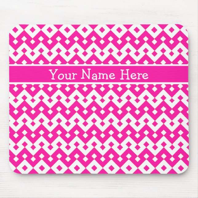 Alfombrilla De Ratón Mousepad, Personalizado de moda, Geométrico Rosa d (Frente)