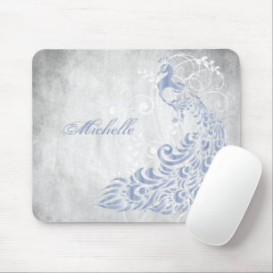 Alfombrilla De Ratón Mousepad personalizado de pavo real azul claro