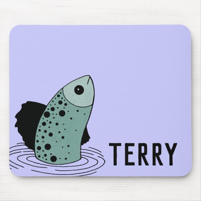 Alfombrilla De Ratón Mousepad personalizado de peces azules (Frente)