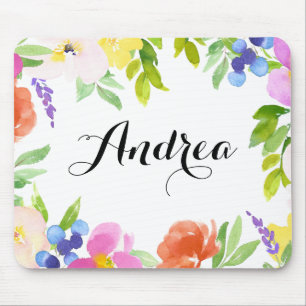 Alfombrilla De Ratón Mousepad personalizado de primavera acuarela