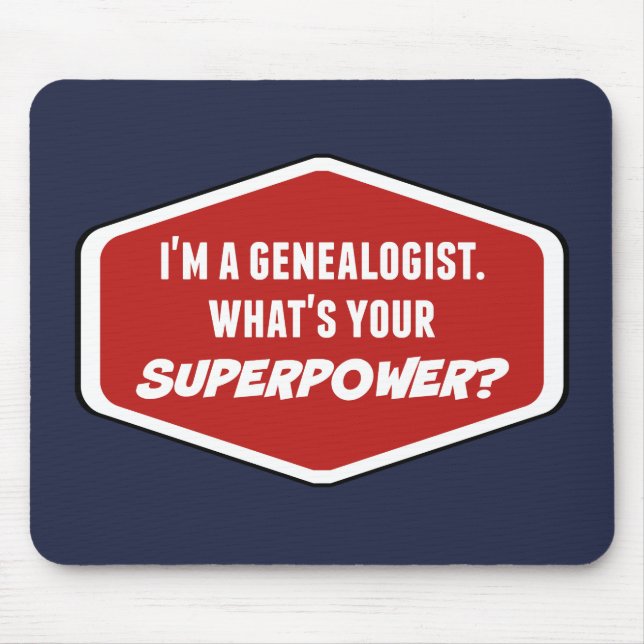 Alfombrilla De Ratón Mousepad, Personalizado de superpotencia genealógi (Frente)