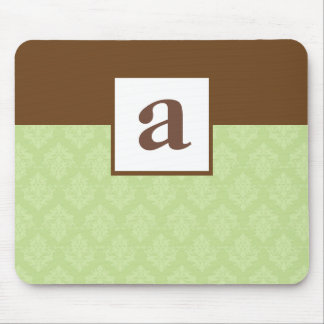 Alfombrilla De Ratón Mousepad, Personalizado del patrón Monograma y Dam