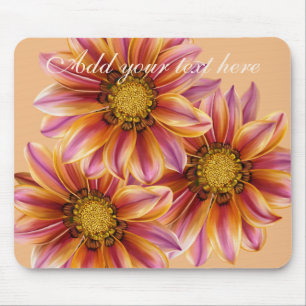 Alfombrilla De Ratón Mousepad personalizado flor anaranjado