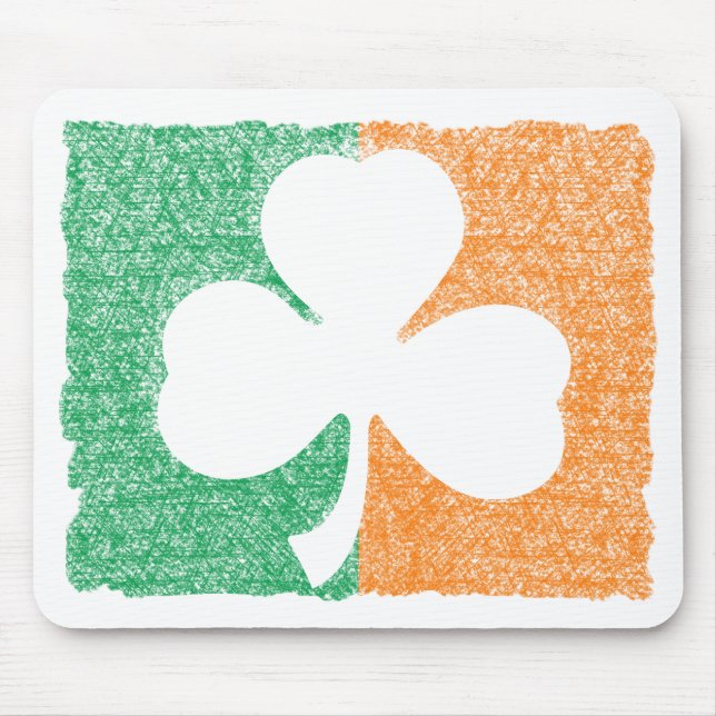 Alfombrilla De Ratón mousepad, personalizado irlandés de Shamrock (Frente)
